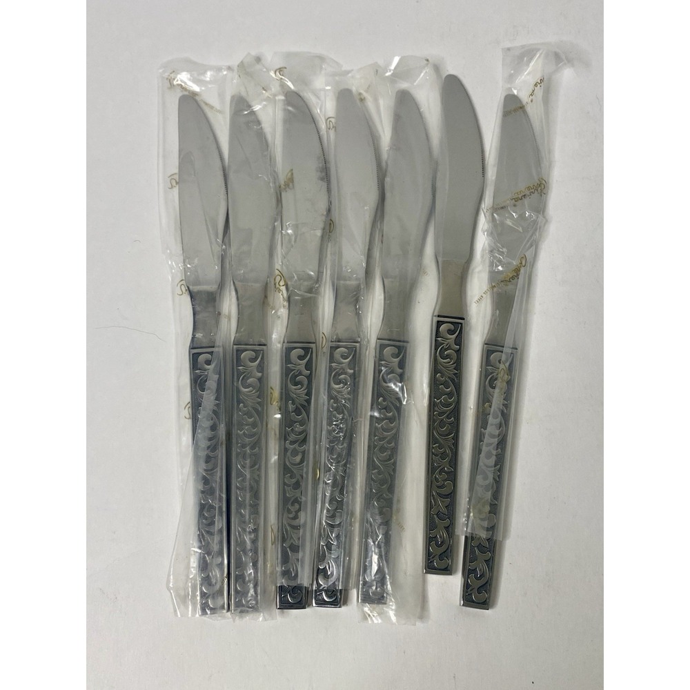 Riviera Monterey Stainless Dinner Knives Set of 7 Flatware Japan